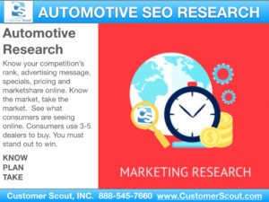 Customer Scout Automotive SEO Market Research
