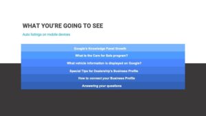 Google GMB Inventory Automotive -